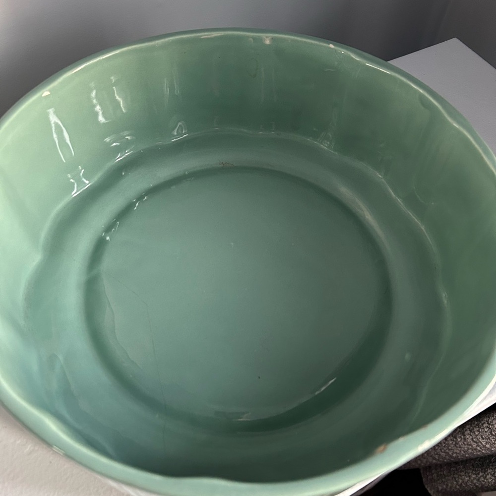 Vintage MCM  Haeger Green Ceramic Bowl - Picture 2 of 8